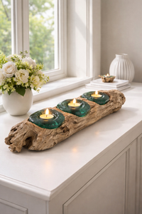Melted Glass Candle Log