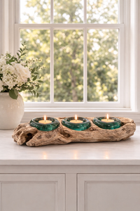 Melted Glass Candle Log
