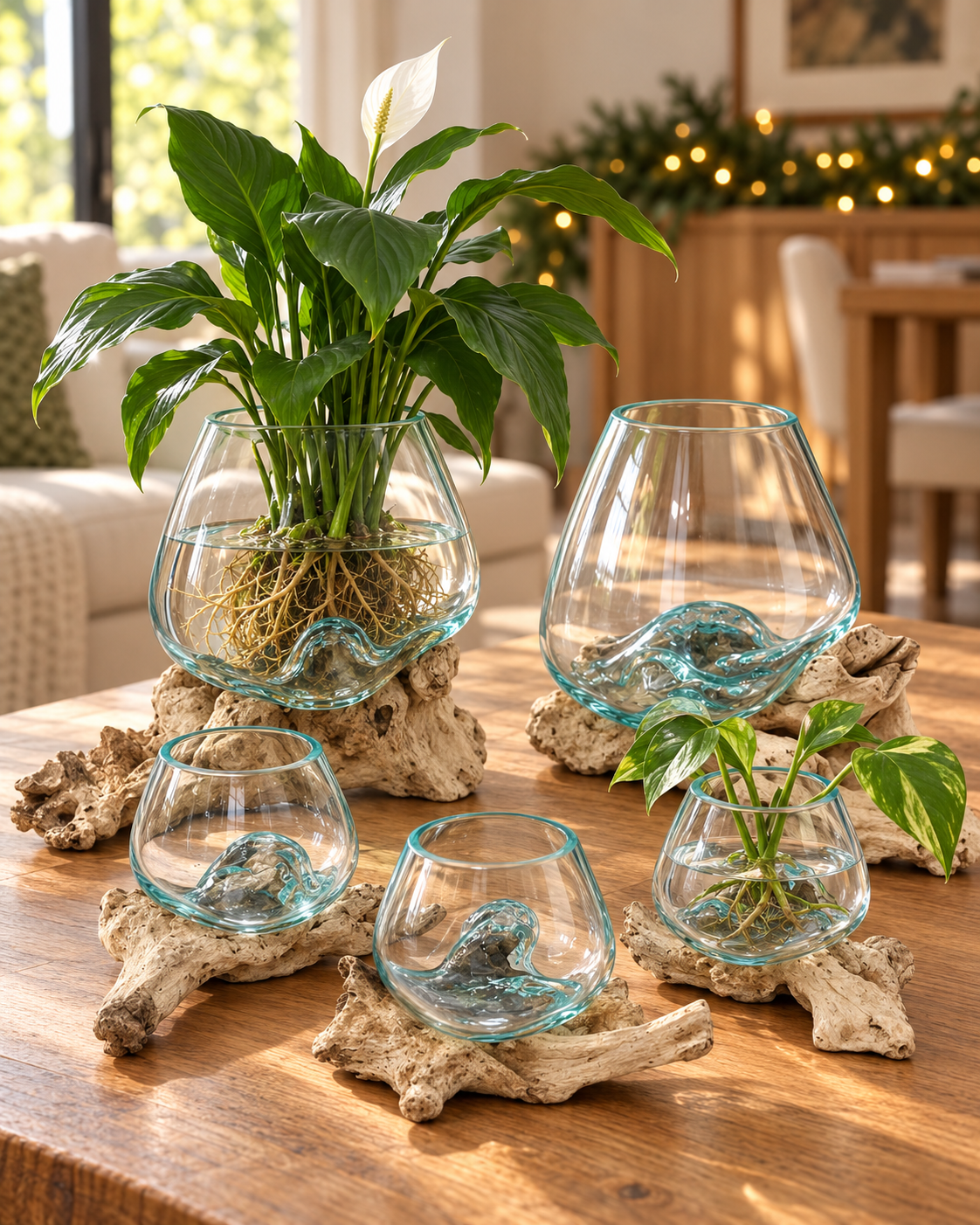 Christmas Mega Sale Package – 2 Large + 3 Mini Vases