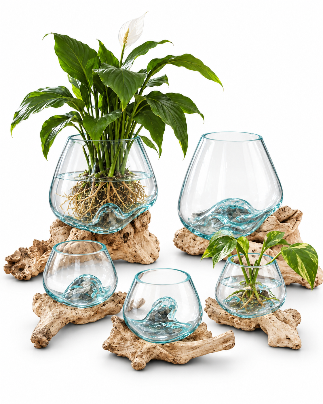 Christmas Mega Sale Package – 2 Large + 3 Mini Vases