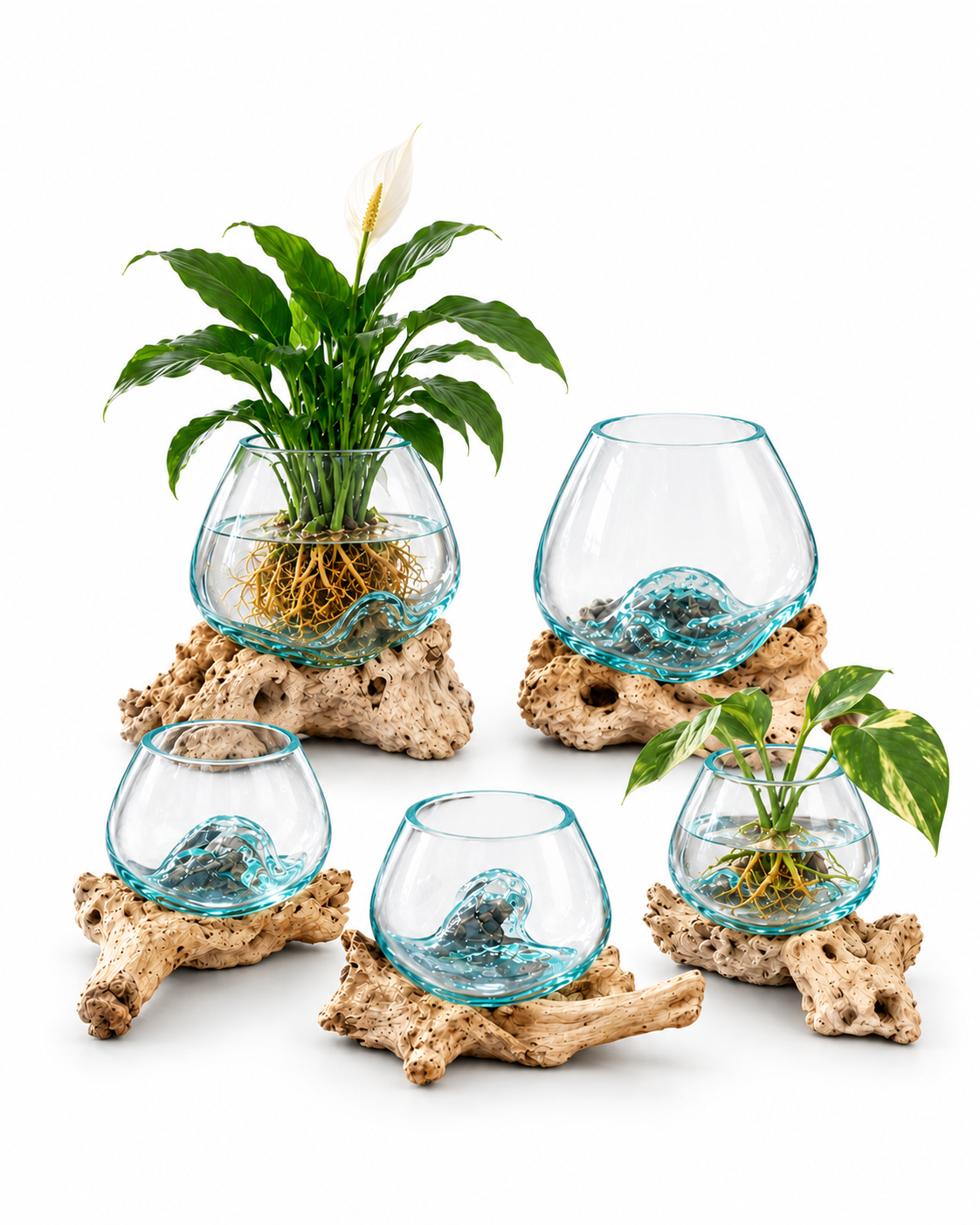 Christmas Mega Sale Package – 2 Medium + 3 Mini Vases