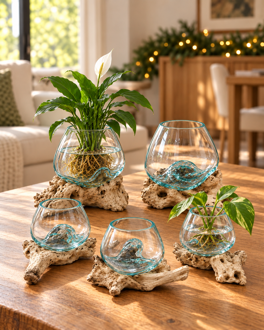Christmas Mega Sale Package – 2 Medium + 3 Mini Vases