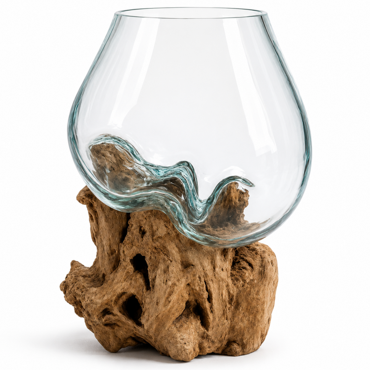 Large Molten Glass Vase